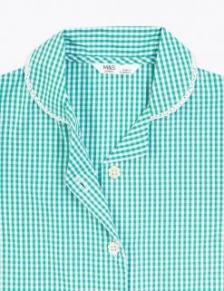 M&S Collection Dresses Girls' Pure Cotton Gingham School Dress (2-14 Yrs) -Cheap School Uniform Store SD 04 T76 6481 J0 X EC 4