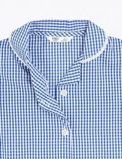 M&S Collection Dresses Girls' Pure Cotton Gingham School Dress (2-14 Yrs) -Cheap School Uniform Store SD 04 T76 6481 O4 X EC 4