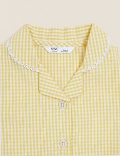 M&S Collection Dresses Girls' Pure Cotton Gingham School Dress (2-14 Yrs) -Cheap School Uniform Store SD 04 T76 6481 R0 X EC 3