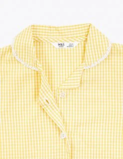 M&S Collection Dresses Girls' Pure Cotton Gingham School Dress (2-14 Yrs) -Cheap School Uniform Store SD 04 T76 6481 R0 X EC 4