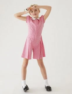 Dresses Girls' Gingham Pleated Zip School Playsuit (2-14 Yrs) 22 Dresses Girls' Gingham Pleated Zip School Playsuit (2-14 Yrs) -Cheap School Uniform Store SD 04 T76 6482 A0 X EC 0