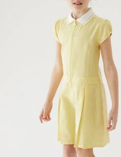 Dresses Girls' Gingham Pleated Zip School Playsuit (2-14 Yrs) 14 Dresses Girls' Gingham Pleated Zip School Playsuit (2-14 Yrs) -Cheap School Uniform Store SD 04 T76 6482 R0 X EC 1