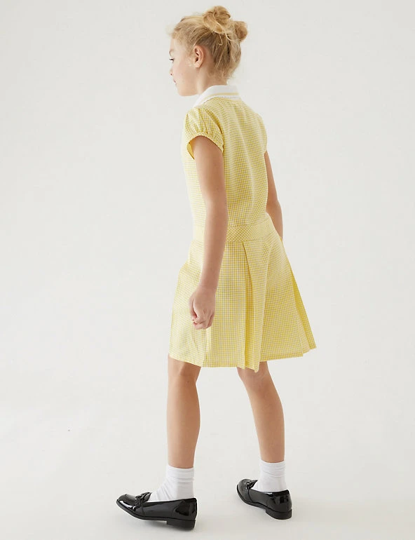 Girls' Gingham Pleated Zip School Playsuit (2-14 Yrs) Dresses Girls' Gingham Pleated Zip School Playsuit (2-14 Yrs) -Cheap School Uniform Store SD 04 T76 6482 R0 X EC 2