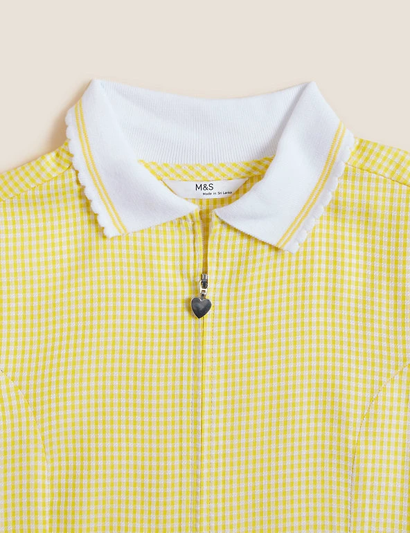 Girls' Gingham Pleated Zip School Playsuit (2-14 Yrs) Dresses Girls' Gingham Pleated Zip School Playsuit (2-14 Yrs) -Cheap School Uniform Store SD 04 T76 6482 R0 X EC 5