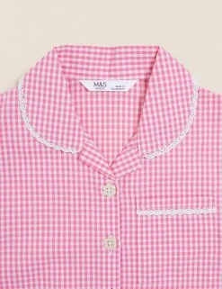M&S Collection 2pk Girls' Cotton Gingham School Dresses (2-14 Yrs) -Cheap School Uniform Store SD 04 T76 6487 A0 X EC 3