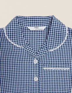 M&S Collection 2pk Girls' Cotton Gingham School Dresses (2-14 Yrs) -Cheap School Uniform Store SD 04 T76 6487 F0 X EC 3