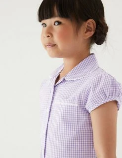 M&S Collection 2pk Girls' Cotton Gingham School Dresses (2-14 Yrs) -Cheap School Uniform Store SD 04 T76 6487 G0 X EC 1