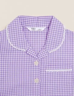 M&S Collection 2pk Girls' Cotton Gingham School Dresses (2-14 Yrs) -Cheap School Uniform Store SD 04 T76 6487 G0 X EC 3