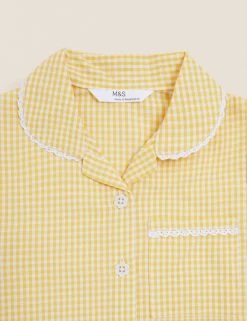 M&S Collection 2pk Girls' Cotton Gingham School Dresses (2-14 Yrs) -Cheap School Uniform Store SD 04 T76 6487 R0 X EC 3