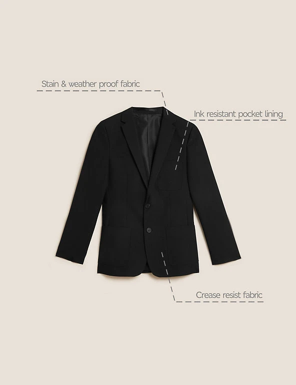 Boys' Slim Fit School Blazer (9-16 Yrs) M&S Collection Blazers Boys' Slim Fit School Blazer (9-16 Yrs) -Cheap School Uniform Store SD 04 T76 7036 Y0 X EC 90