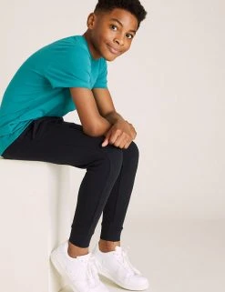 M&S Collection 3pk Cotton Rich Joggers (6-16 Yrs) -Cheap School Uniform Store SD 04 T87 2000I ZZ X EC 3