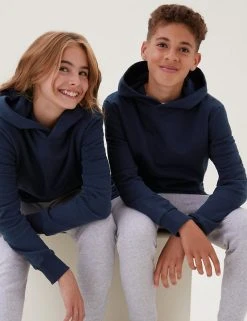 M&S Collection Jumpers Unisex Cotton Rich Hooded Sweatshirt (6-16 Yrs) 16 M&S Collection Jumpers Unisex Cotton Rich Hooded Sweatshirt (6-16 Yrs) -Cheap School Uniform Store SD 04 T87 4112B F0 X EC 0
