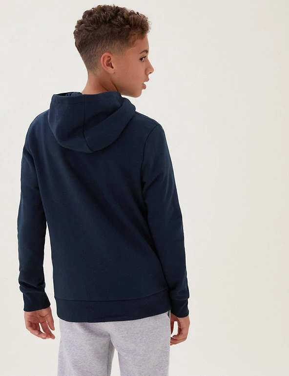 Unisex Cotton Rich Hooded Sweatshirt (6-16 Yrs) M&S Collection Jumpers Unisex Cotton Rich Hooded Sweatshirt (6-16 Yrs) -Cheap School Uniform Store SD 04 T87 4112B F0 X EC 3
