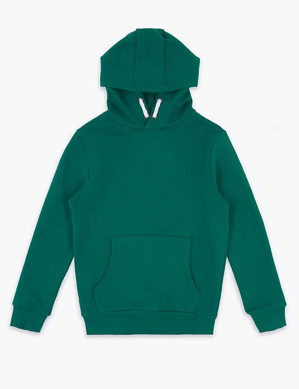 Unisex Cotton Rich Hooded Sweatshirt (6-16 Yrs) M&S Collection Jumpers Unisex Cotton Rich Hooded Sweatshirt (6-16 Yrs) -Cheap School Uniform Store SD 04 T87 4112B JP X EC 90