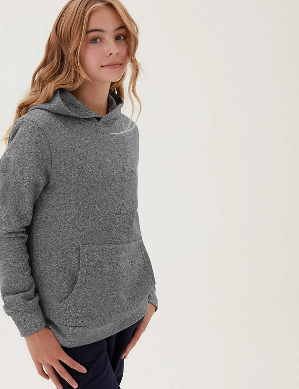 Unisex Cotton Rich Hooded Sweatshirt (6-16 Yrs) M&S Collection Jumpers Unisex Cotton Rich Hooded Sweatshirt (6-16 Yrs) -Cheap School Uniform Store SD 04 T87 4112B VP X EC 1