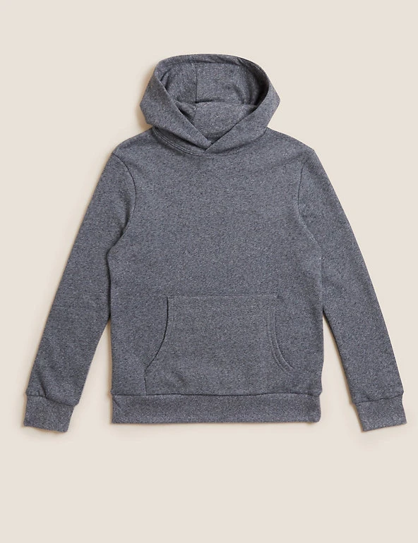 Unisex Cotton Rich Hooded Sweatshirt (6-16 Yrs) M&S Collection Jumpers Unisex Cotton Rich Hooded Sweatshirt (6-16 Yrs) -Cheap School Uniform Store SD 04 T87 4112B VP X EC 90