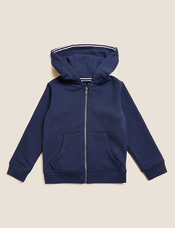Cotton Rich Plain Hoodie (2-7 Yrs) M&S Collection Jumpers Cotton Rich Plain Hoodie (2-7 Yrs) -Cheap School Uniform Store SD 04 T88 4500B F0 X EC 90