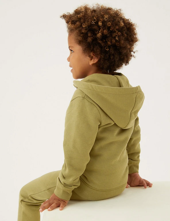 Cotton Rich Plain Hoodie (2-7 Yrs) M&S Collection Jumpers Cotton Rich Plain Hoodie (2-7 Yrs) -Cheap School Uniform Store SD 04 T88 4500B KH X EC 2