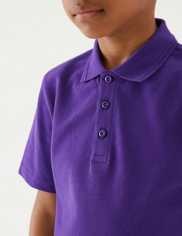 Unisex Pure Cotton Polo Shirt (2-16 Yrs) M&S Collection Polo-shirts Unisex Pure Cotton Polo Shirt (2-16 Yrs) -Cheap School Uniform Store SD 04 T93 1782 D0 X EC 3