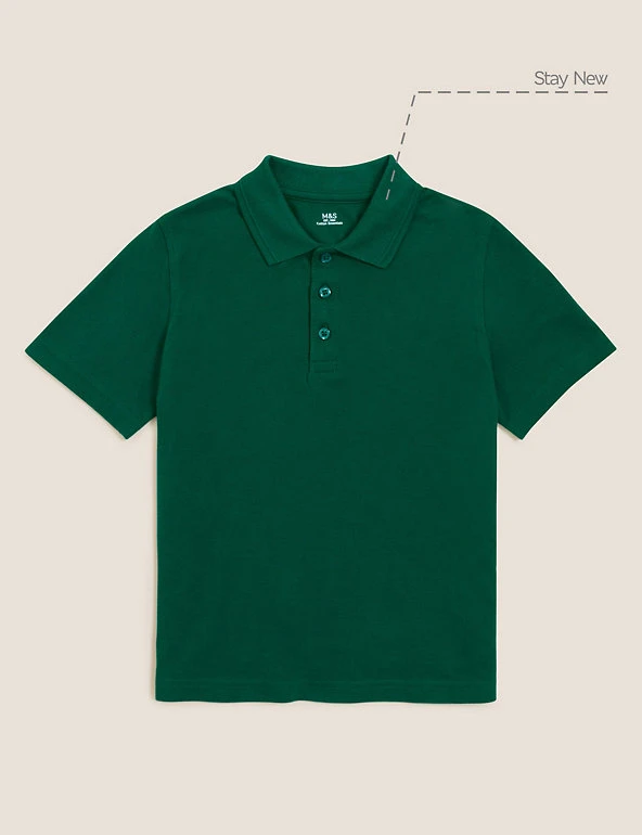 Unisex Pure Cotton Polo Shirt (2-16 Yrs) M&S Collection Polo-shirts Unisex Pure Cotton Polo Shirt (2-16 Yrs) -Cheap School Uniform Store SD 04 T93 1782 EE X EC 90