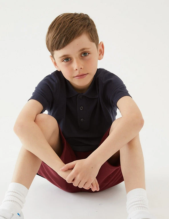 Unisex Pure Cotton Polo Shirt (2-16 Yrs) M&S Collection Polo-shirts Unisex Pure Cotton Polo Shirt (2-16 Yrs) -Cheap School Uniform Store SD 04 T93 1782 F3 X EC 2
