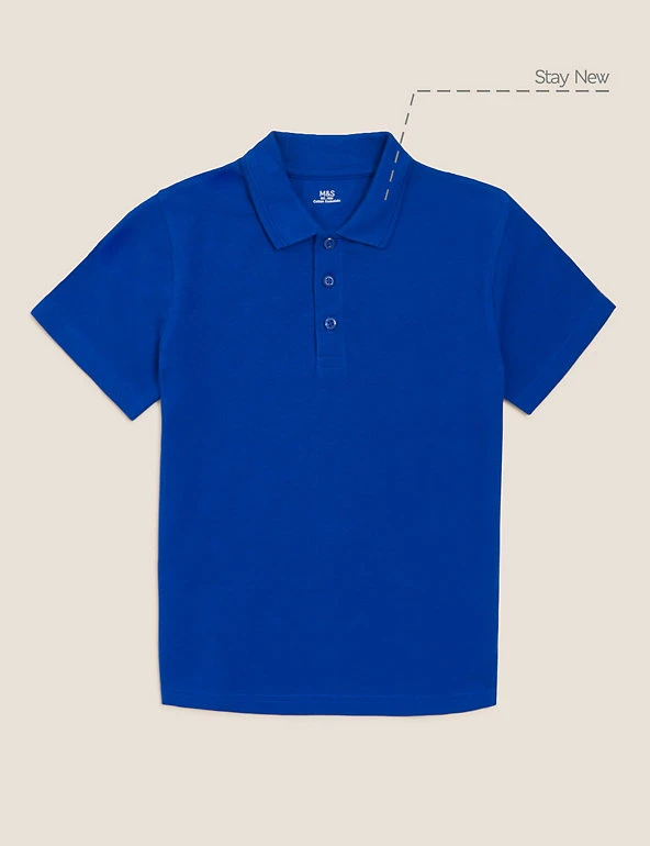 Unisex Pure Cotton Polo Shirt (2-16 Yrs) M&S Collection Polo-shirts Unisex Pure Cotton Polo Shirt (2-16 Yrs) -Cheap School Uniform Store SD 04 T93 1782 RA X EC 90