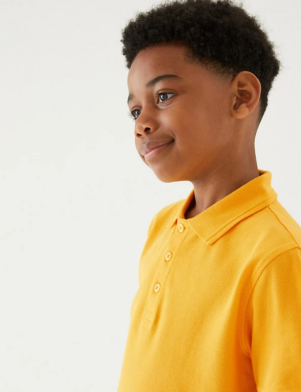 Unisex Pure Cotton Polo Shirt (2-16 Yrs) M&S Collection Polo-shirts Unisex Pure Cotton Polo Shirt (2-16 Yrs) -Cheap School Uniform Store SD 04 T93 1782 S0 X EC 3