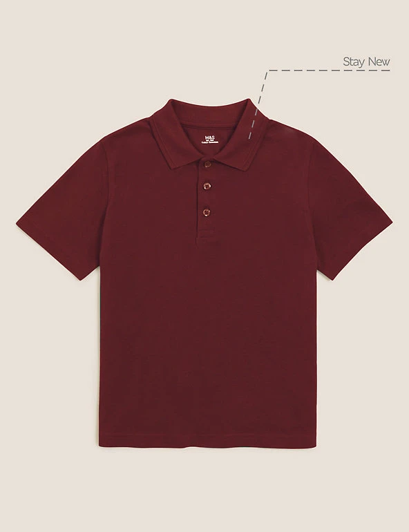 Unisex Pure Cotton Polo Shirt (2-16 Yrs) M&S Collection Polo-shirts Unisex Pure Cotton Polo Shirt (2-16 Yrs) -Cheap School Uniform Store SD 04 T93 1782 XM X EC 90