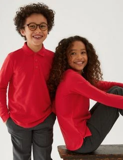 Polo-shirts Unisex Long Sleeve Polo Shirt (2-16 Yrs) -Cheap School Uniform Store SD 04 T93 2081 B0 X EC 0