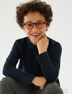 Polo-shirts Unisex Long Sleeve Polo Shirt (2-16 Yrs) -Cheap School Uniform Store SD 04 T93 2081 F3 X EC 1