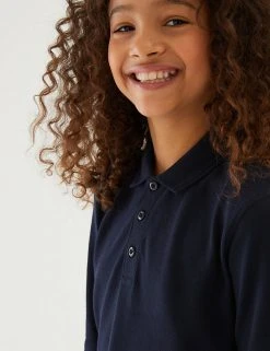 Polo-shirts Unisex Long Sleeve Polo Shirt (2-16 Yrs) -Cheap School Uniform Store SD 04 T93 2081 F3 X EC 3