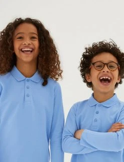 Polo-shirts Unisex Long Sleeve Polo Shirt (2-16 Yrs) -Cheap School Uniform Store SD 04 T93 2081 QE X EC 0