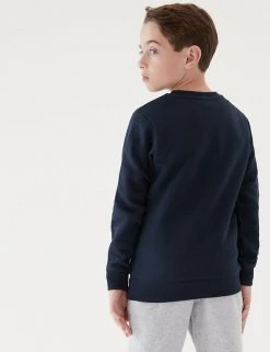 M&S Collection Jumpers Cotton Unisex V-Neck Sweatshirt (2-16 Yrs) -Cheap School Uniform Store SD 04 T93 2275 F3 X EC 3