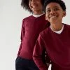 M&S Collection Jumpers Cotton Unisex V-Neck Sweatshirt (2-16 Yrs) -Cheap School Uniform Store SD 04 T93 2275 XM X EC 0
