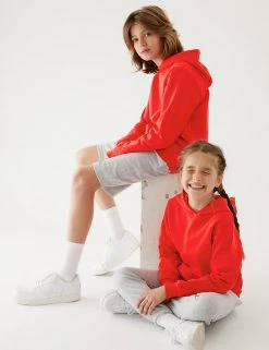 M&S Collection Jumpers Unisex Cotton Hooded Sweatshirt (2-18 Yrs) -Cheap School Uniform Store SD 04 T93 2276 B0 X EC 0