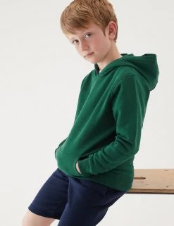 M&S Collection Jumpers Unisex Cotton Hooded Sweatshirt (2-18 Yrs) -Cheap School Uniform Store SD 04 T93 2276 EE X EC 1