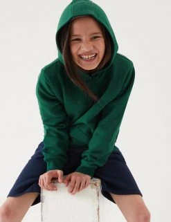 M&S Collection Jumpers Unisex Cotton Hooded Sweatshirt (2-18 Yrs) -Cheap School Uniform Store SD 04 T93 2276 EE X EC 2