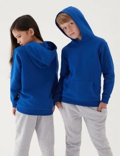 M&S Collection Jumpers Unisex Cotton Hooded Sweatshirt (2-18 Yrs) -Cheap School Uniform Store SD 04 T93 2276 RA X EC 0