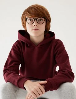 M&S Collection Jumpers Unisex Cotton Hooded Sweatshirt (2-18 Yrs) -Cheap School Uniform Store SD 04 T93 2276 XM X EC 1