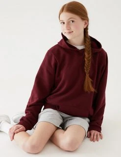 M&S Collection Jumpers Unisex Cotton Hooded Sweatshirt (2-18 Yrs) -Cheap School Uniform Store SD 04 T93 2276 XM X EC 2