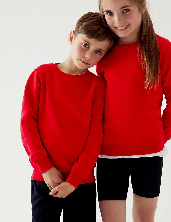 School Unisex Cotton Regular Fit Sweatshirt (2-16 Yrs) M&S Collection Jumpers School Unisex Cotton Regular Fit Sweatshirt (2-16 Yrs) -Cheap School Uniform Store SD 04 T93 2278 B0 X EC 0