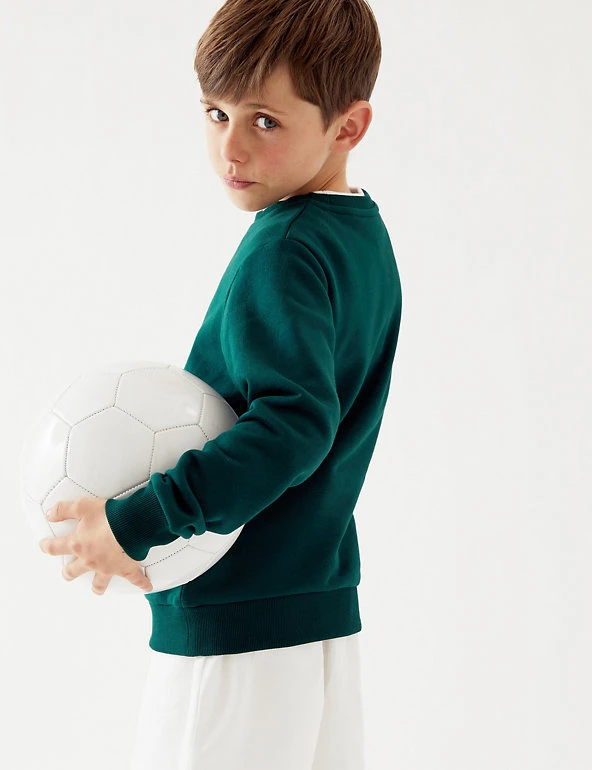 School Unisex Cotton Regular Fit Sweatshirt (2-16 Yrs) M&S Collection Jumpers School Unisex Cotton Regular Fit Sweatshirt (2-16 Yrs) -Cheap School Uniform Store SD 04 T93 2278 EE X EC 3