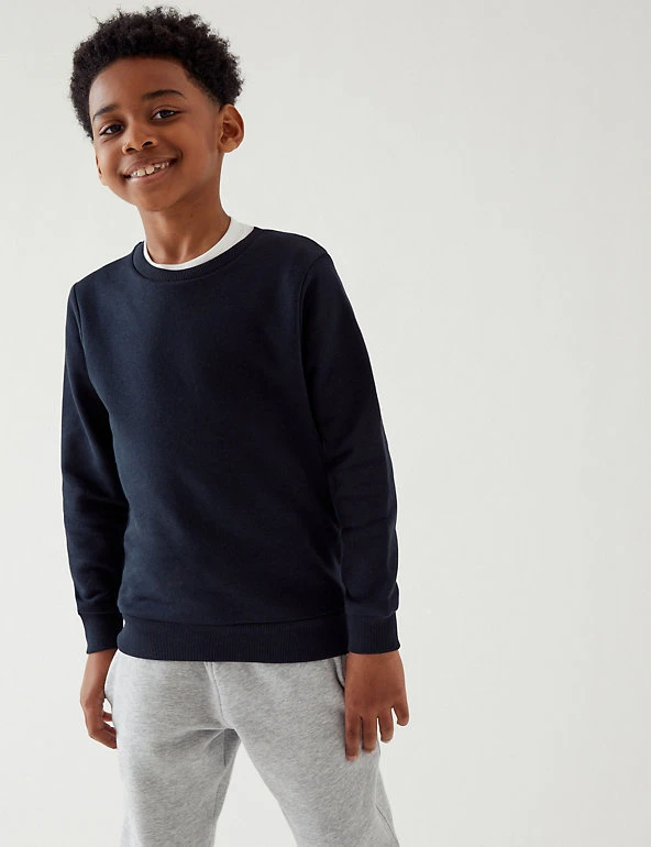 School Unisex Cotton Regular Fit Sweatshirt (2-16 Yrs) M&S Collection Jumpers School Unisex Cotton Regular Fit Sweatshirt (2-16 Yrs) -Cheap School Uniform Store SD 04 T93 2278 F3 X EC 1