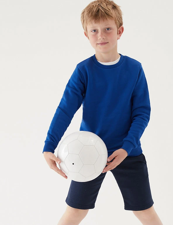 School Unisex Cotton Regular Fit Sweatshirt (2-16 Yrs) M&S Collection Jumpers School Unisex Cotton Regular Fit Sweatshirt (2-16 Yrs) -Cheap School Uniform Store SD 04 T93 2278 RA X EC 2