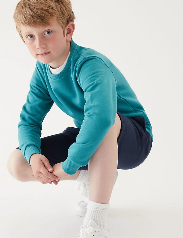 School Unisex Cotton Regular Fit Sweatshirt (2-16 Yrs) M&S Collection Jumpers School Unisex Cotton Regular Fit Sweatshirt (2-16 Yrs) -Cheap School Uniform Store SD 04 T93 2278 XS X EC 2