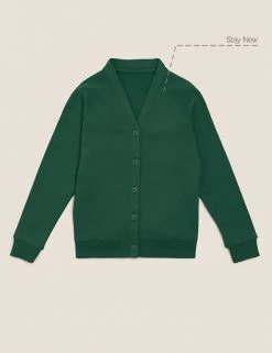 M&S Collection Cardigans Girls' Cotton Regular Fit School Cardigan (2-16 Yrs) -Cheap School Uniform Store SD 04 T93 2279 EE X EC 90
