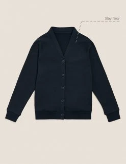 M&S Collection Cardigans Girls' Cotton Regular Fit School Cardigan (2-16 Yrs) -Cheap School Uniform Store SD 04 T93 2279 F3 X EC 90