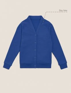 M&S Collection Cardigans Girls' Cotton Regular Fit School Cardigan (2-16 Yrs) -Cheap School Uniform Store SD 04 T93 2279 RA X EC 90