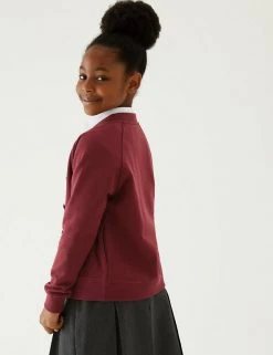 M&S Collection Cardigans Girls' Cotton Regular Fit School Cardigan (2-16 Yrs) -Cheap School Uniform Store SD 04 T93 2279 XM X EC 2