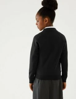 M&S Collection Cardigans Girls' Cotton Regular Fit School Cardigan (2-16 Yrs) -Cheap School Uniform Store SD 04 T93 2279 Y0 X EC 2